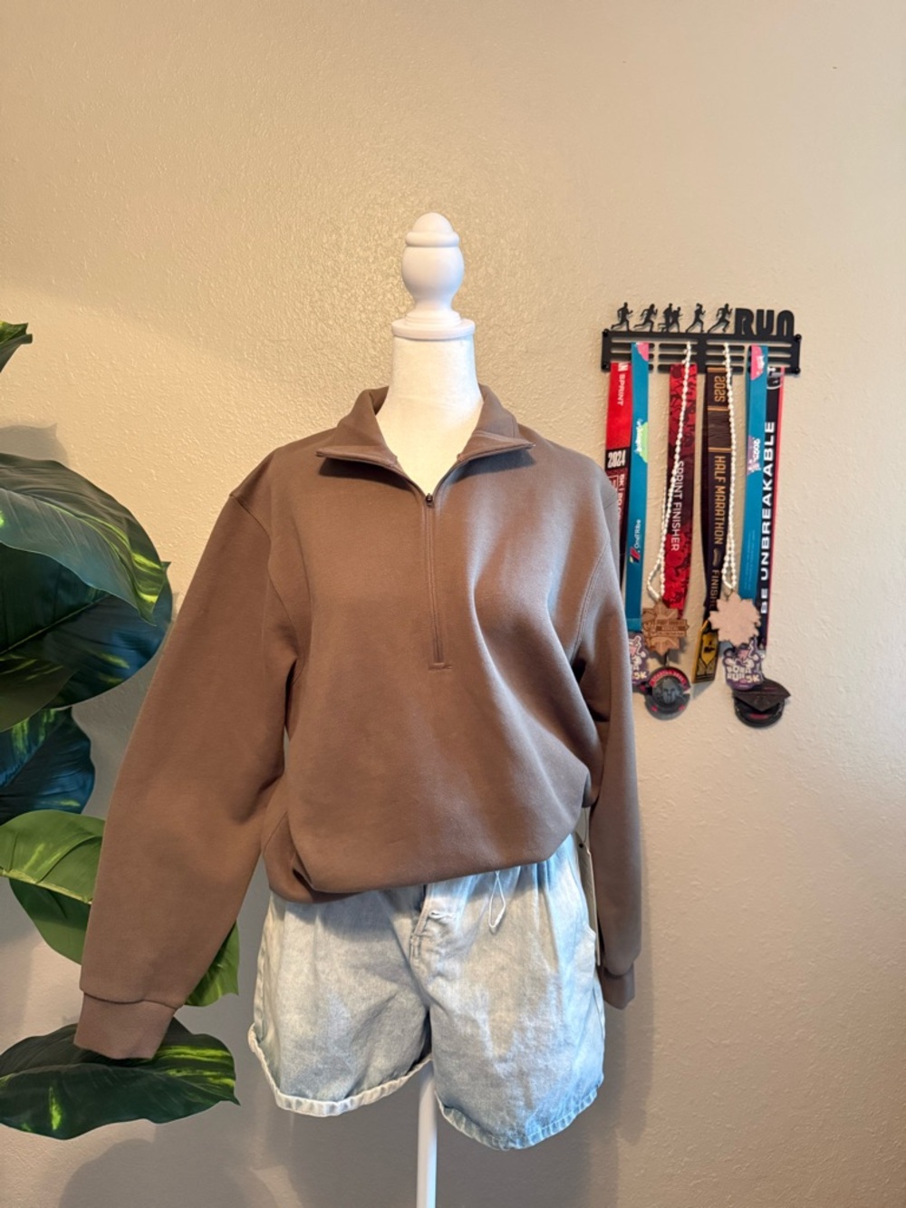 Lululemon Brown Half-Zip Women's Sweater